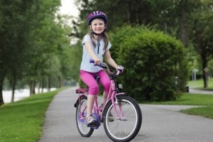 girl on bicycle