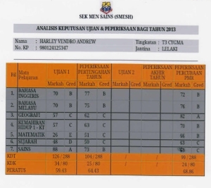 Mid-Year and Trial Exam results